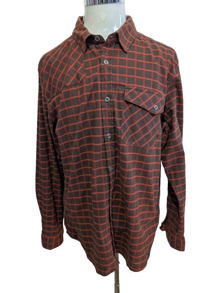 Chemise L.L.Bean XL Technique Polyester Elasterell Stretch Marron Rouge |282S