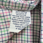 Chemise Ralph Lauren Taille L Carreaux Rose Vert Bleu 100% Coton Logo Bleu Marin