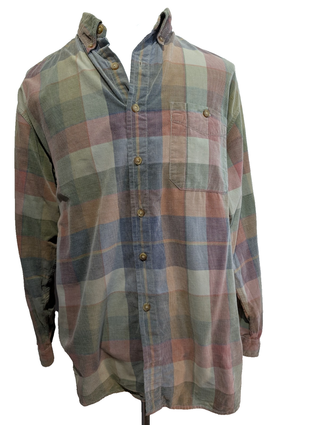 The Territory Ahead L Corduroy Shirt Flannel Chemise Velours Côtelé