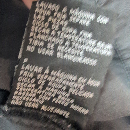 Chemise Harley Davidson noire orange brodée dos coton manches courtes L