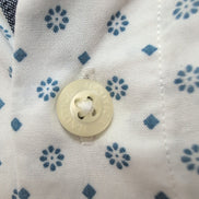 Chemise Nautica blanche motifs marguerites manches longues 1 poche L
