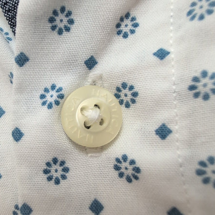 Chemise Nautica blanche motifs marguerites manches longues 1 poche L