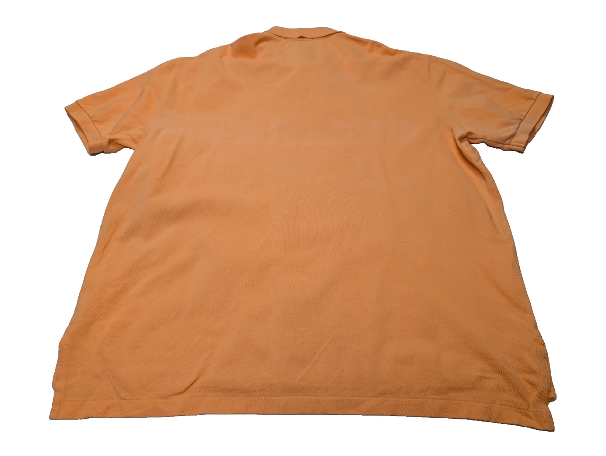 Polo manches courtes Polo Ralph Lauren XL orange pêche logo bleu coton