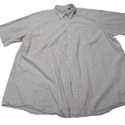 Chemise manches courtes L.L. Bean bleu à rayures gaufrée taille XXL #226msch