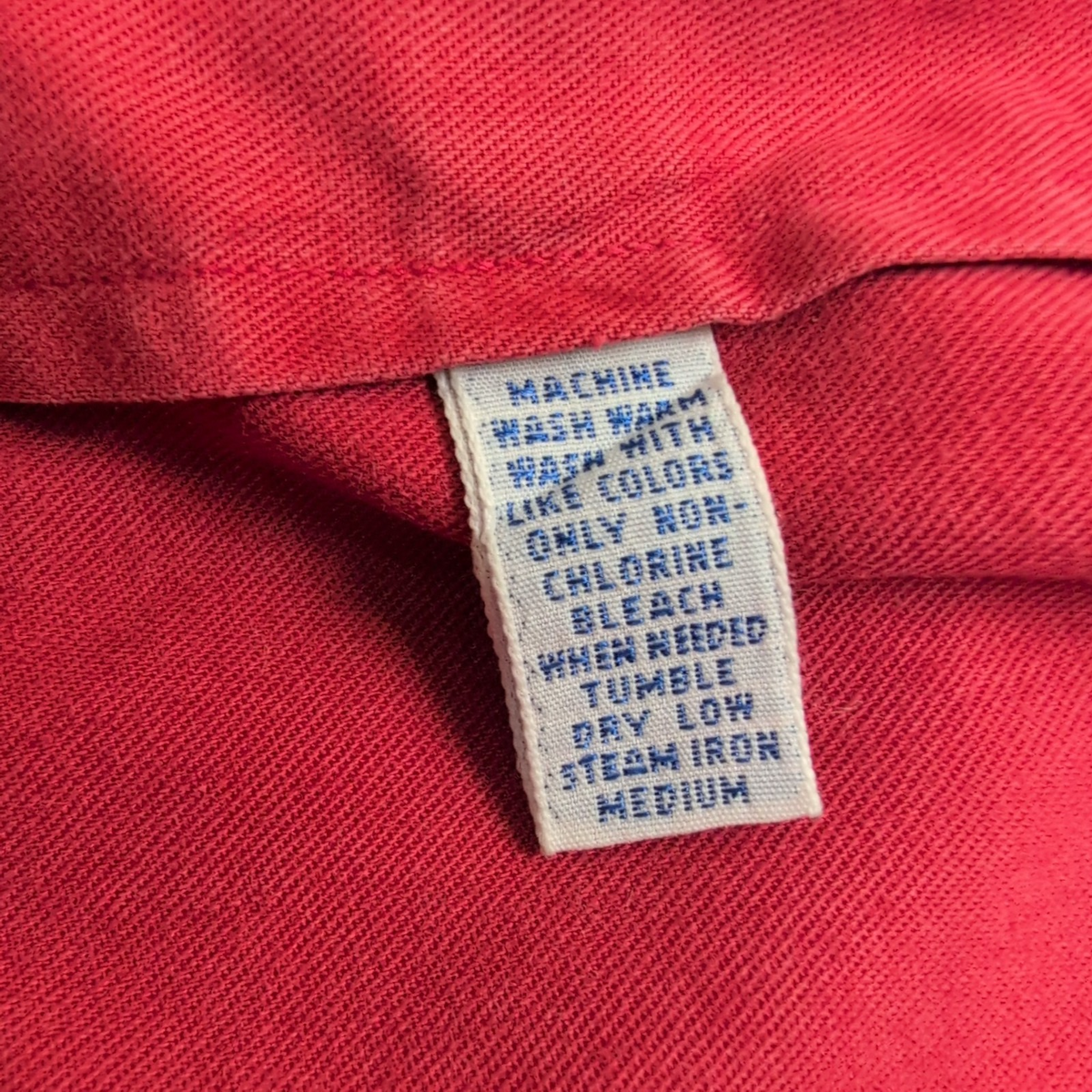 Chemise Ralph Lauren L/XL Rouge Unie Vintage Logo Gris Button Down Shirt