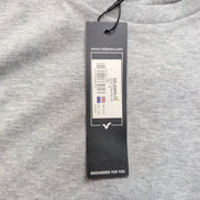 T-shirt VOI Jeans Co Gris Taille M Neuf Étiquette Logo Brodé Coton Viscose