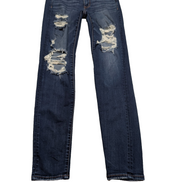 JEAN Fille AMERICAN EAGLE Taille S (6 US) Slim Fit Troué Vintage Super Stretch