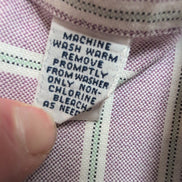 Chemise Ralph Lauren Big Shirt Vintage L Violet Pâle Rayures Logo Bleu Marine