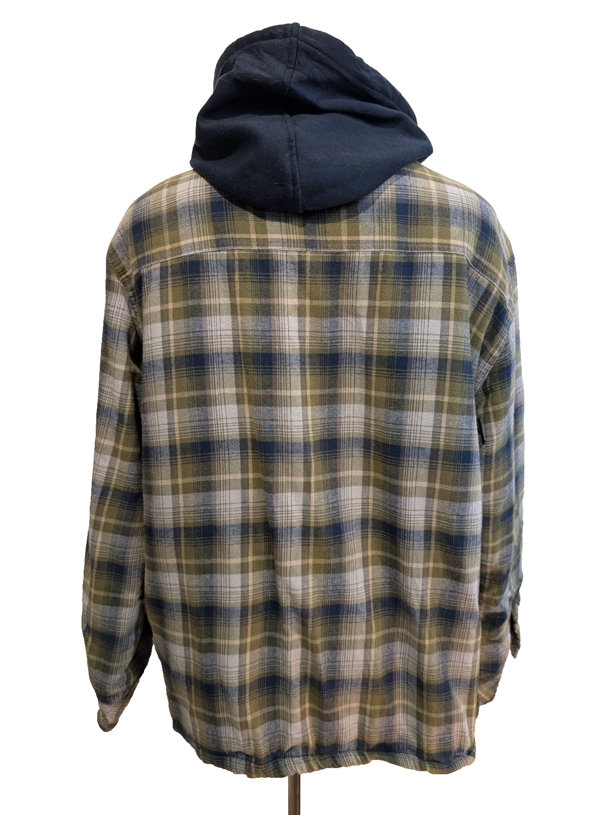 Boston Traders Veste Capuche Matelassée Carreaux Kaki Bleu XXL 🔥|260S