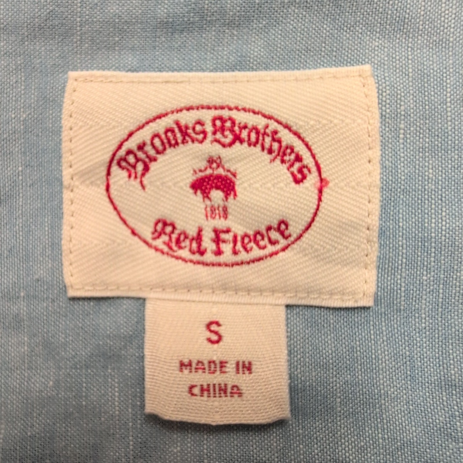 Chemise Brooks Brothers Vintage S Lin Coton Bleu 2 Poches USA manches longues