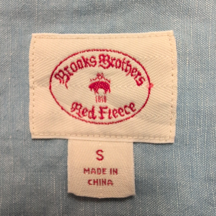 Chemise Brooks Brothers Vintage S Lin Coton Bleu 2 Poches USA manches longues