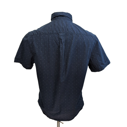 Chemise U.S. Polo Assn Slim Fit Stretch Bleu Marine Pois Taille M manches courte
