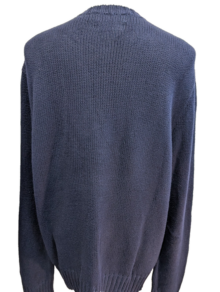 Pull Polo Ralph Lauren Maille Dense Bleu Marine Col Rond - Taille XXL