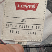 CHEMISE LEVI'S Carreaux Noir Rouge Blanc XXL Homme Coton Sportswear