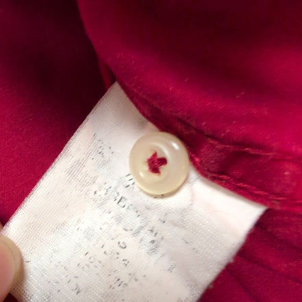 Chemise Wrangler Manches Courtes Rouge à Poches Taille XL