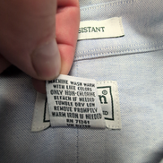 Chemise L.L. Bean bleu clair uni 1 poche manches courtes taille XL brodée homme