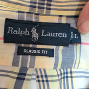 Chemise Ralph Lauren Classic Fit L Carreaux Jaune Bleu Rouge manches longues