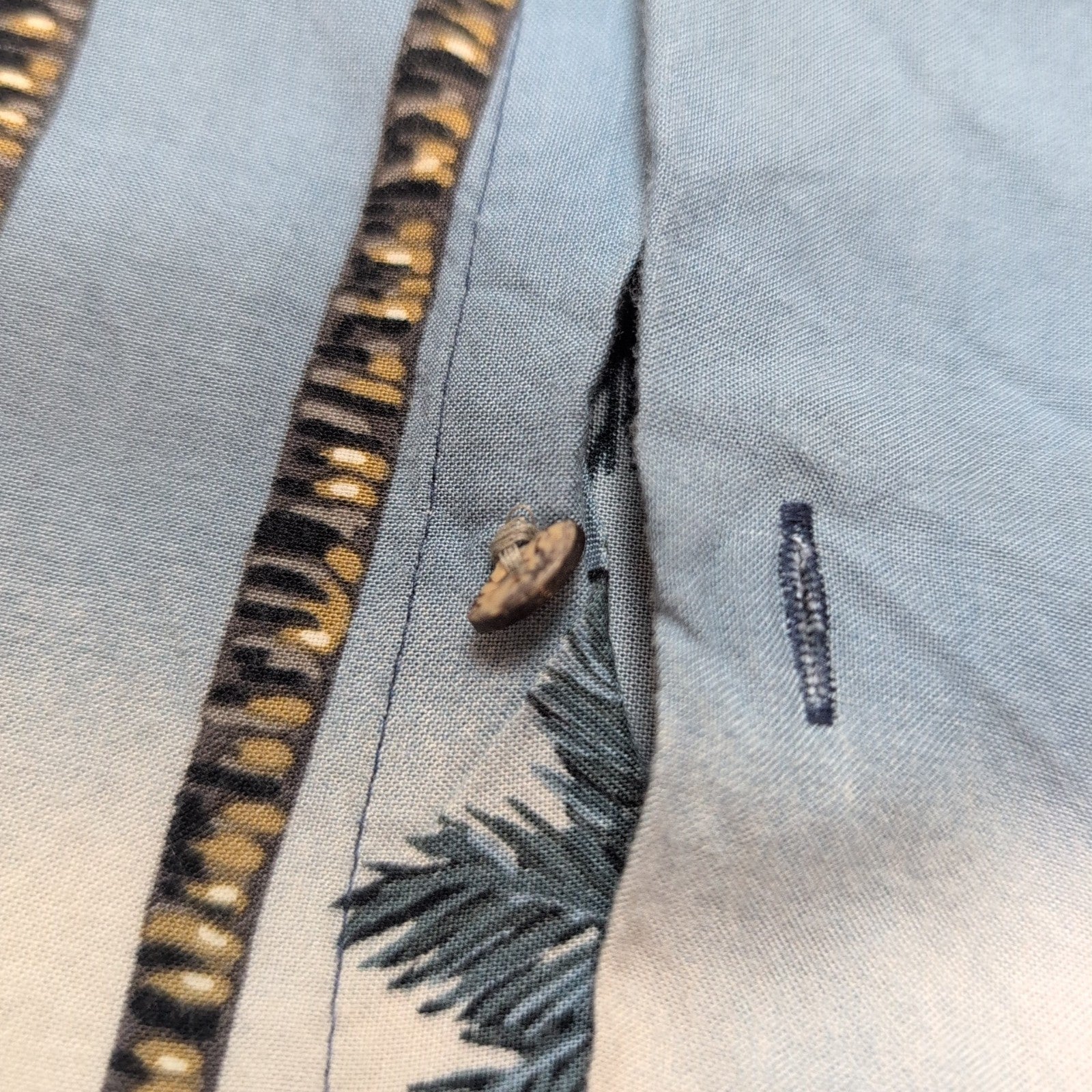 Chemise Hawaïenne Batik Bay XXL Bleu Marine Palmiers Rayonne manches courtes