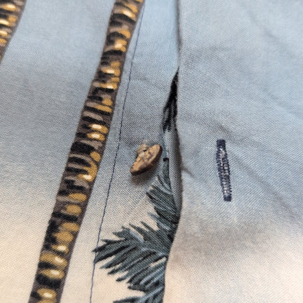 Chemise Hawaïenne Batik Bay XXL Bleu Marine Palmiers Rayonne manches courtes