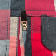 Chemise Wrangler ATG Manche Courte Technique Carreaux Bleu Blanc Rouge Taille S
