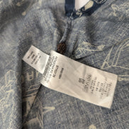 Chemise Patagonia XL Bleu Marine Motif Western Manches Courtes Chanvre Coton