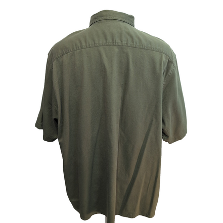 Chemise Wrangler Manche Courte Vert Kaki Stretch Taille 2XL Deux Poches
