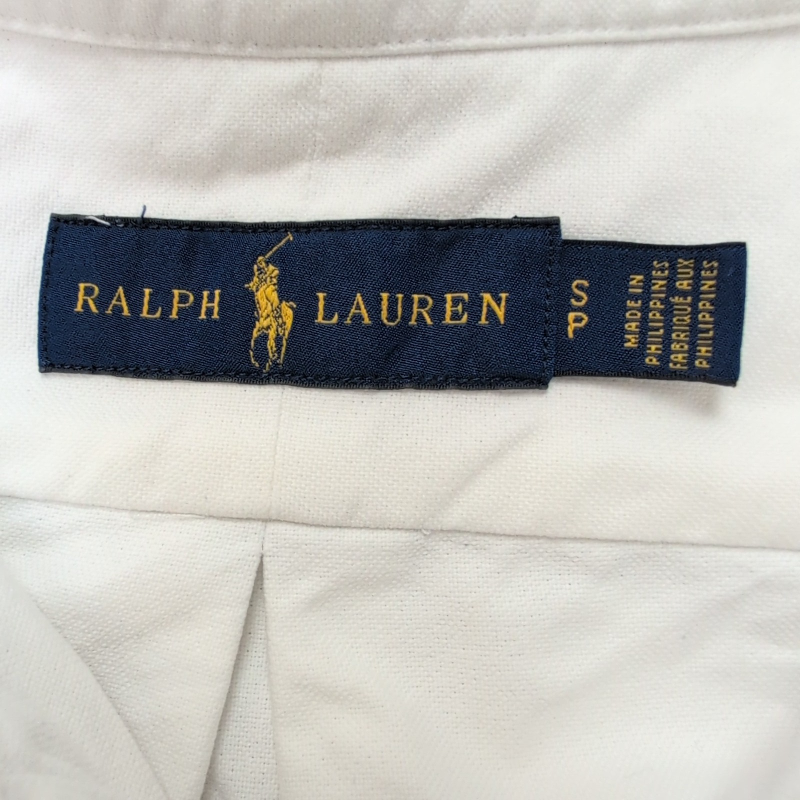 Chemise Ralph Lauren Homme Taille S Blanche Oxford Logo Marron Coton Philippines
