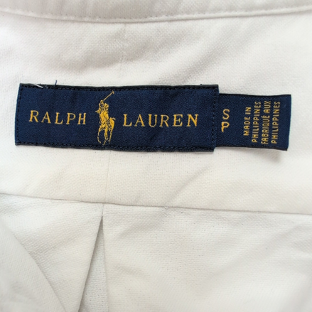 Chemise Ralph Lauren Homme Taille S Blanche Oxford Logo Marron Coton Philippines