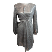 Robe Emilie.K Diane M Champagne Brillante Manches Longues Soirée NEA