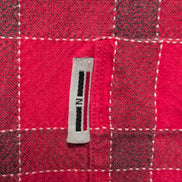 Chemise Nautica L Rouge Carreaux Coton Robuste Poche Logo Manches Longues