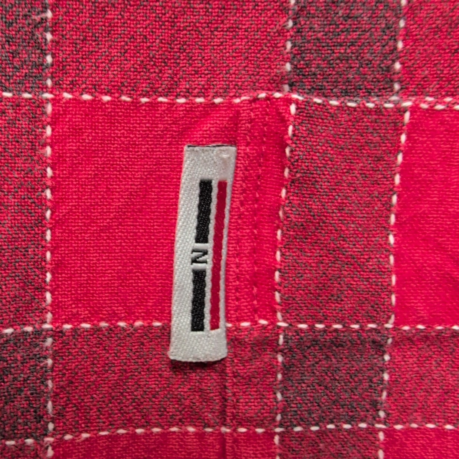 Chemise Nautica L Rouge Carreaux Coton Robuste Poche Logo Manches Longues