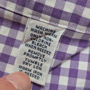 Chemise Ralph Lauren violet logo vert petits carreaux taille XXL #2578