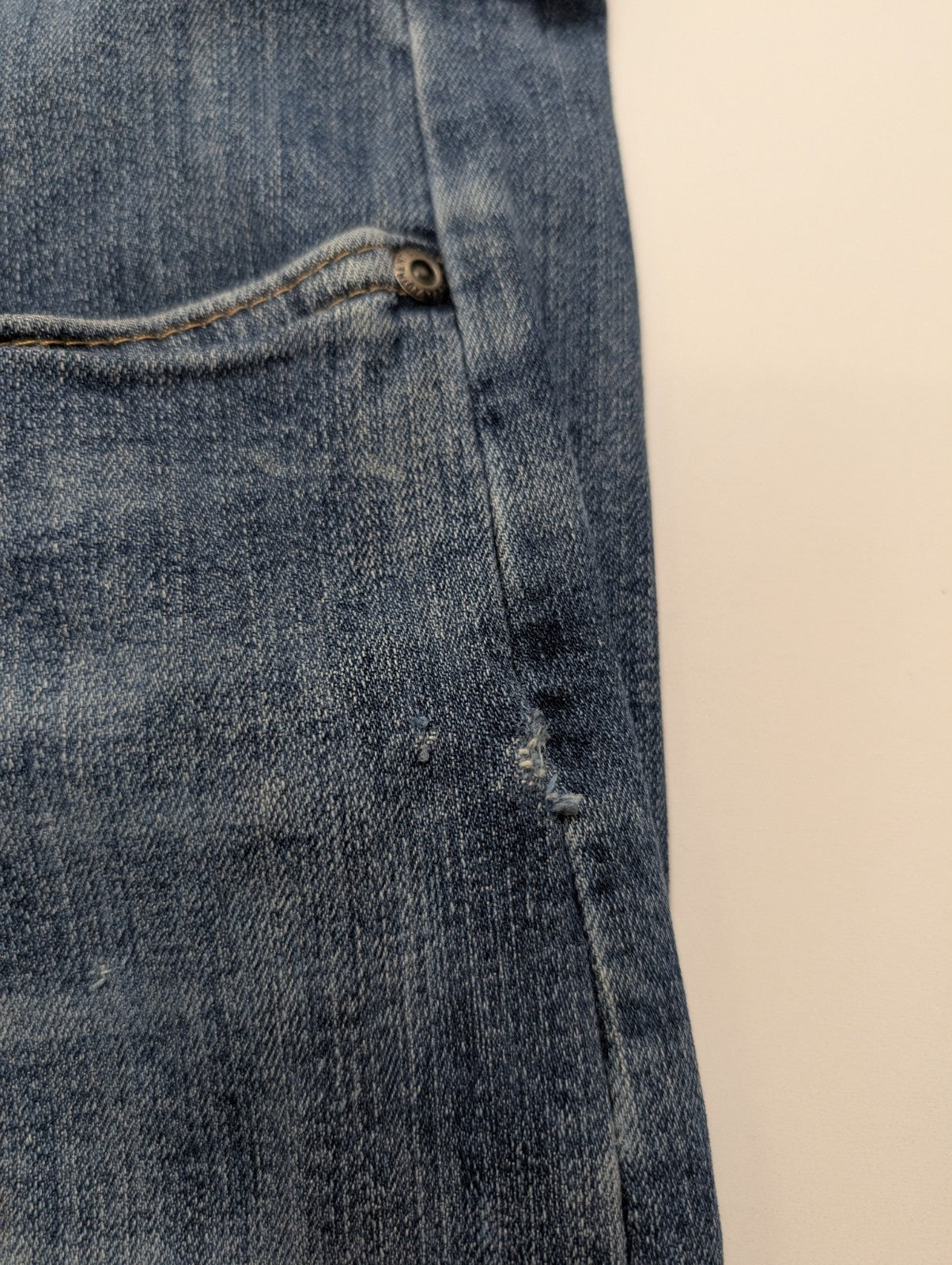 Jean Wrangler Homme Bleu Stretch W30 L34 Vintage Original Denim