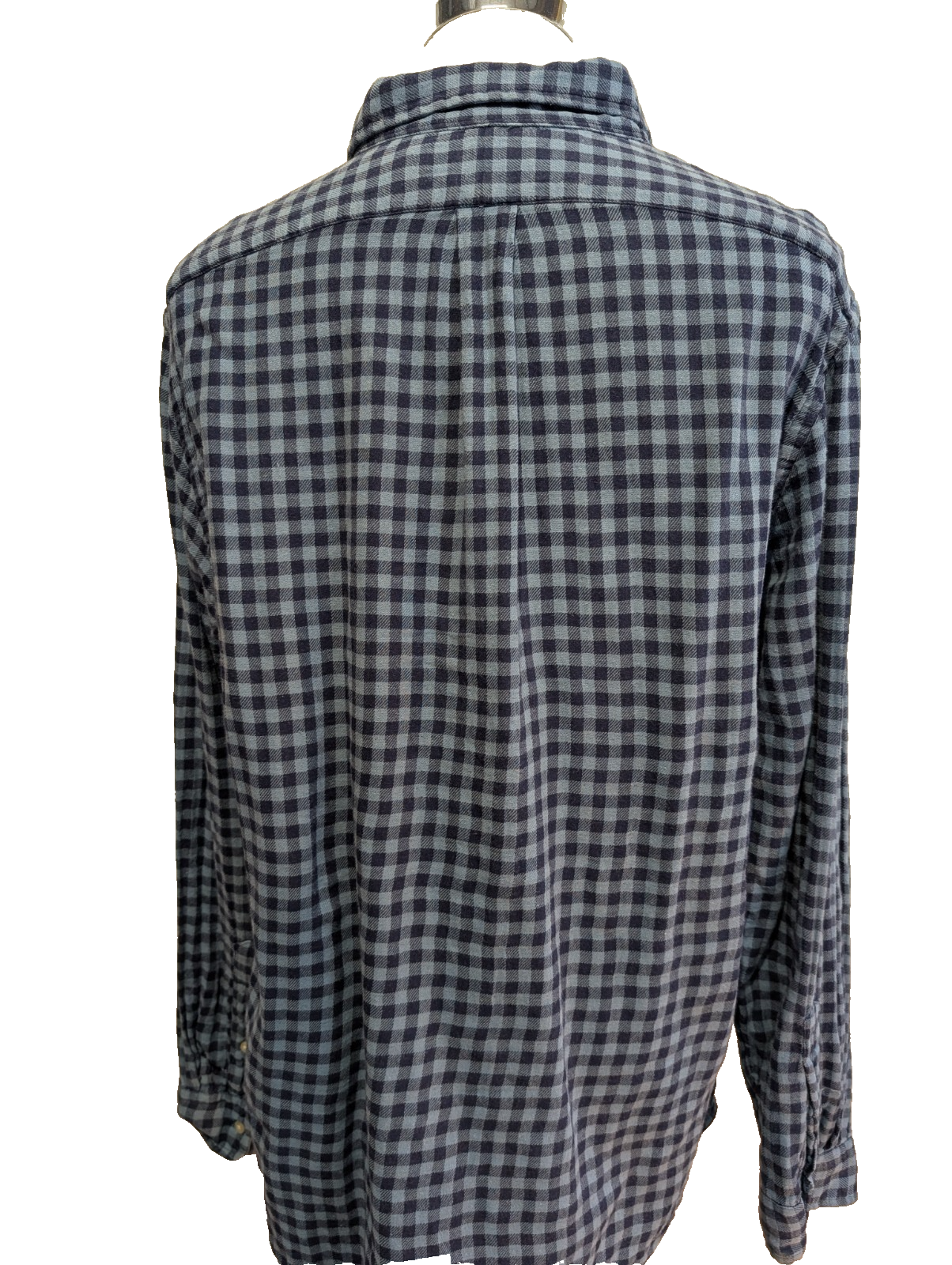 Chemise Polo Ralph Lauren Shirt XL Flanelle Doublée Carreaux Bleu Classic Fit BD