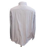 Chemise Nautica XL XXL Bordeaux Rayures Classic Fit manches longues