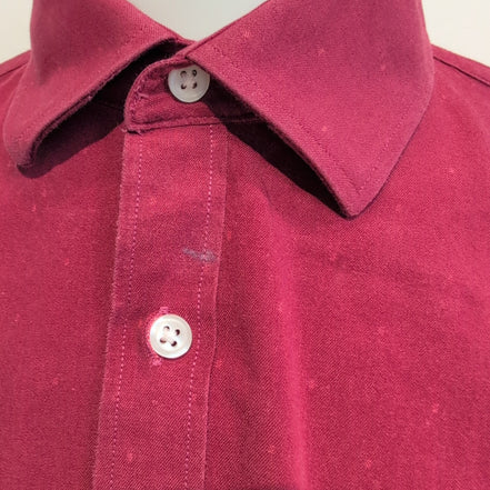 Chemise Tommy Hilfiger Rouge à Motifs Manches Longues Slim Fit - Taille L