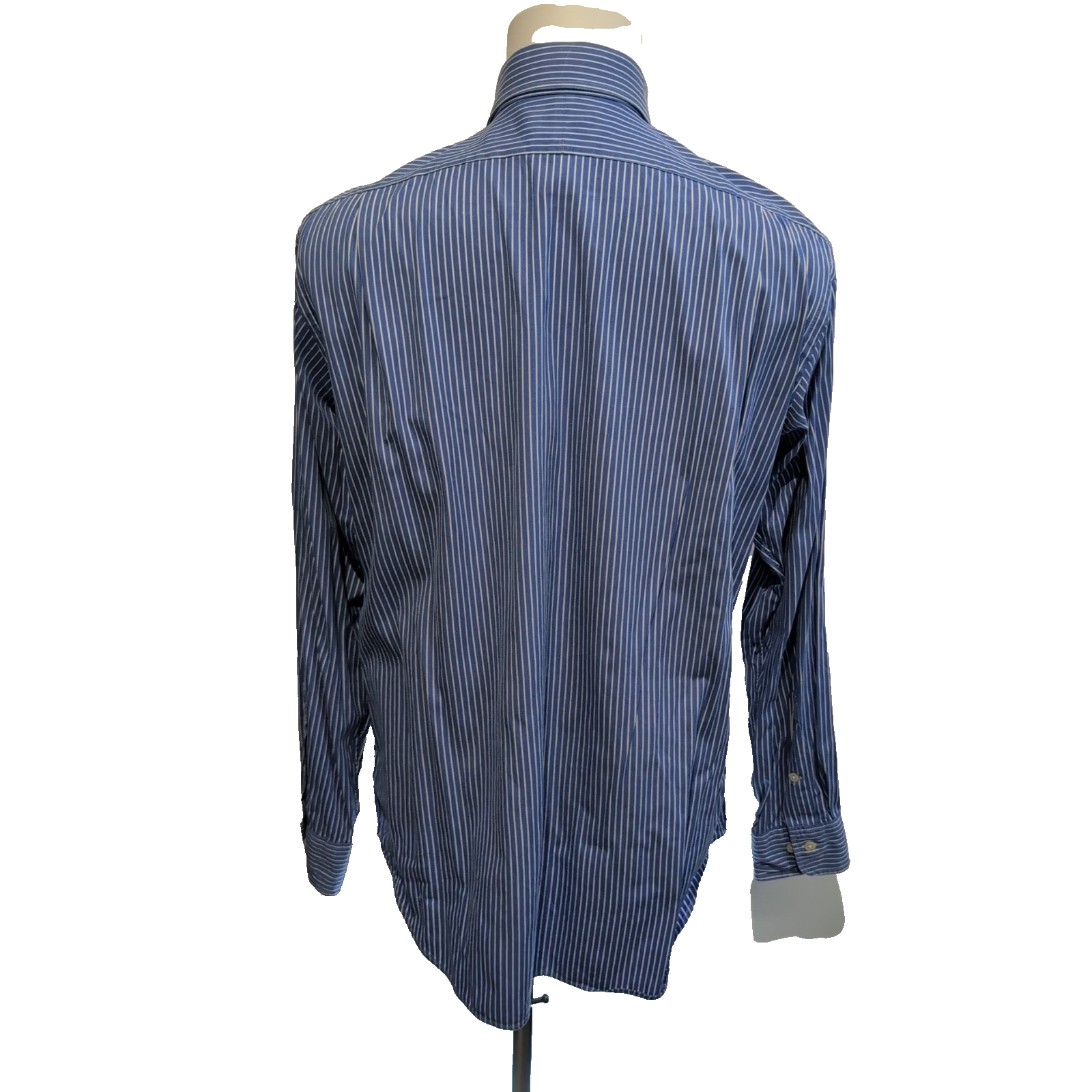 Chemise Polo Ralph Lauren Regent L Bleue Rayures Sans Logo Manches Longues