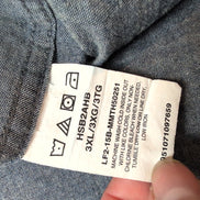 Chemise Wrangler Manche Courte Bleu Aspect Jean Taille 3XL Deux Poches