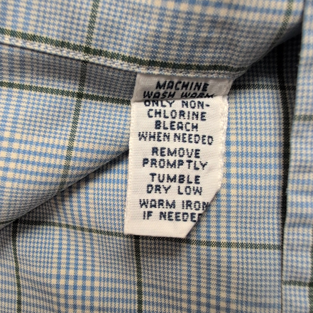 Chemise Ralph Lauren L Bleue Verte Carreaux Logo Vert Manches Longues