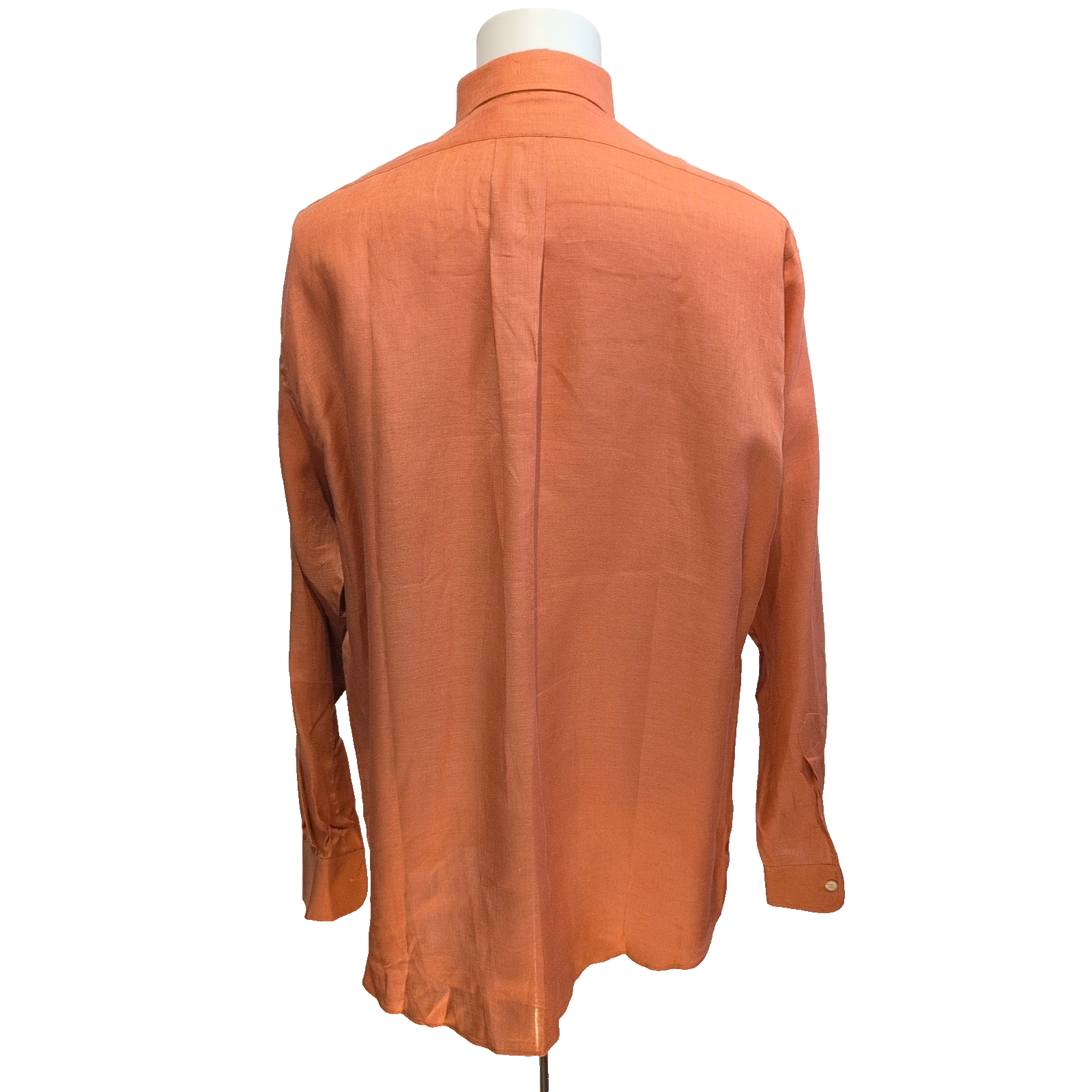 Chemise Peter & Sons New York L/XL 100% Lin Orange Neuve Sans Étiquette