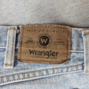 Jean Wrangler Relaxed Fit Bleu Clair W34 L32 Toile Épaisse Vintage Homme