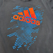 T-shirt Adidas S Noir Logo Graphique 70% Coton Vintage