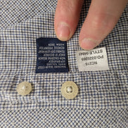 Chemise Chaps Ralph Lauren L carreaux blanc gris shirt button down