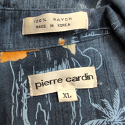 Chemise Hawaïenne Pierre Cardin Rayonne Bleu Floral XL