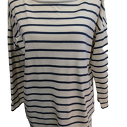 Marinière L.L. Bean Femme Blanc Cassé & Bleu Coupe Oversize - Taille M