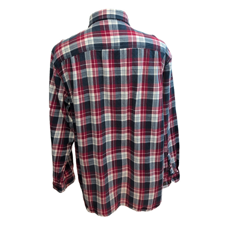 Chemise Carhartt XL Flanelle Rouge Carreaux Relaxed Fit 2 Poches manches longues