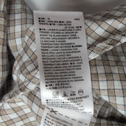 Chemise Banana Republic S Marron Blanc Carreaux 100% Lin Standard Fit