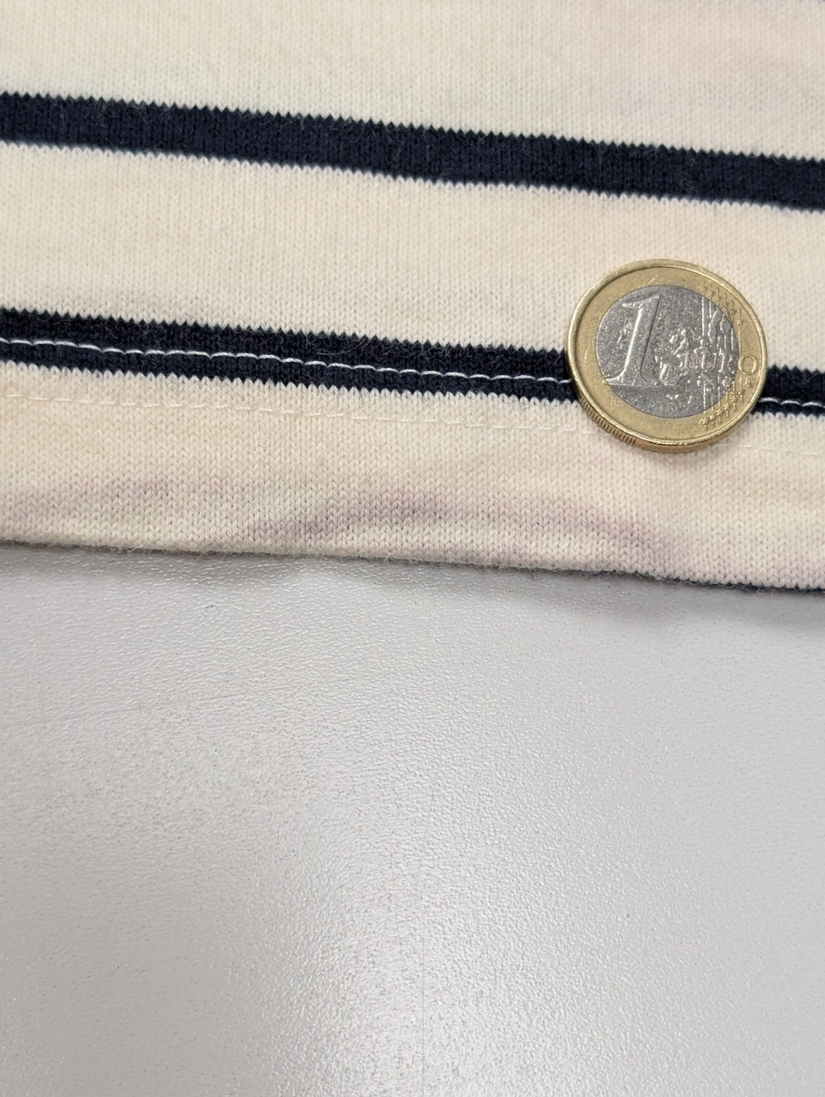 Marinière L.L. Bean Femme Blanc Cassé & Bleu Coupe Oversize - Taille M