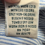 Chemise L.L. Bean à rayures bleues taille L #158e
