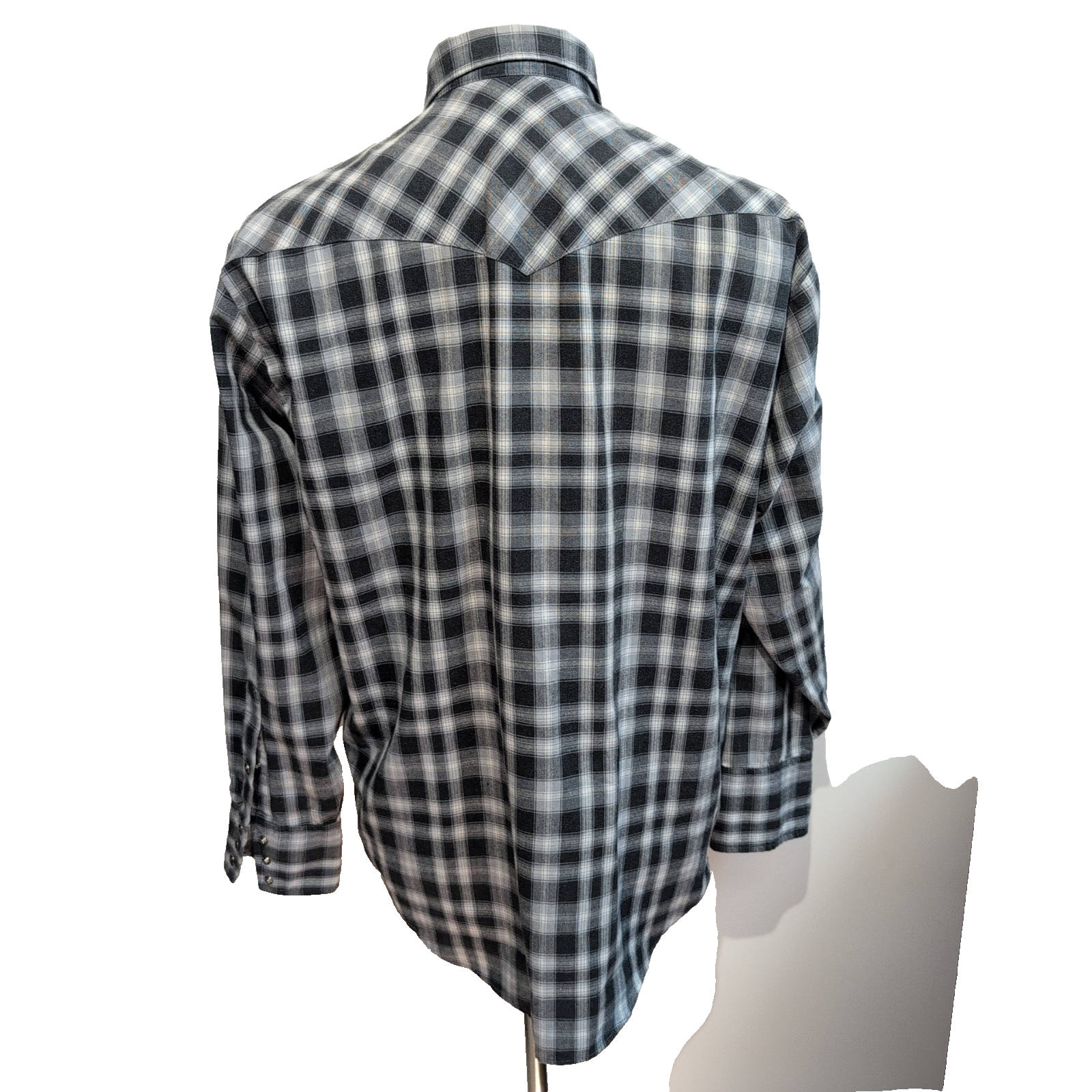 Chemise Levi's Western L Carreaux Noir Blanc Pressions Cowboy manches longues